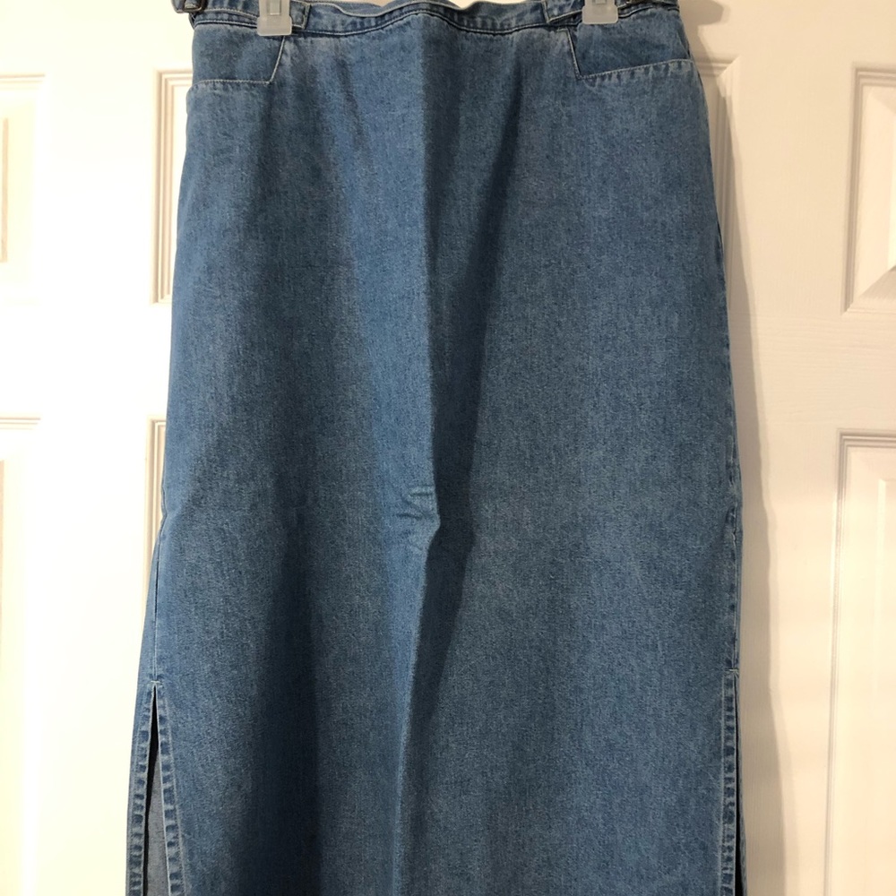 Long Blue Jean Skirt